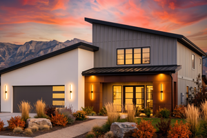 Exterior - Front Elevation 3 for Modern House Plan #1096-178 - 4 bed, 3.5 bath