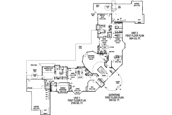 Floor Plan - Main Floor for Traditional House Plan #60-519 - 4 bed, 3 bath
