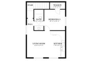 Traditional Style House Plan - 1 Beds 2 Baths 643 Sq/Ft Plan #1060-84 