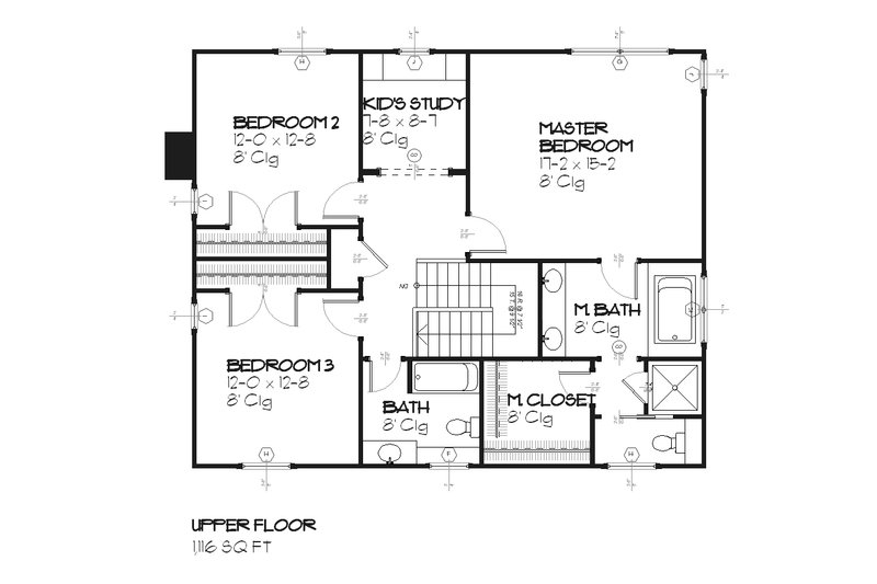 House Plan Design - Floor Plan - Upper Floor for Farmhouse House Plan #901-29 - 4 bed, 2.5 bath