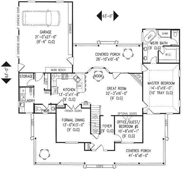 Country Floor Plan - Main Floor Plan #11-216