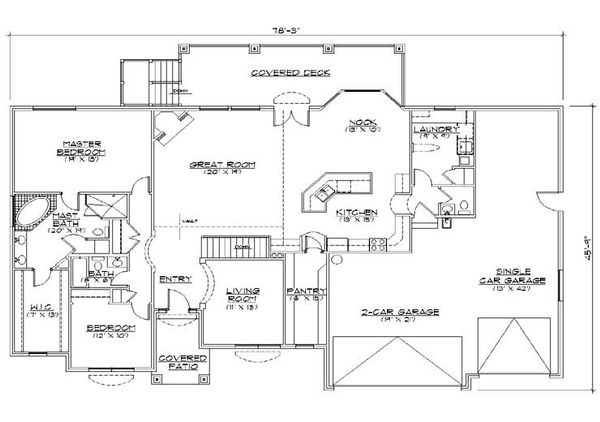 Traditional Floor Plan - Main Floor Plan #5-268