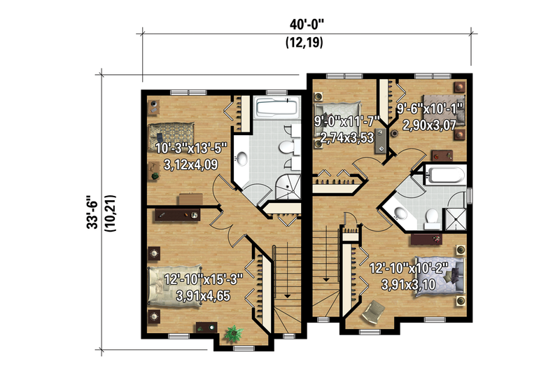 Dream House Plan - Floor Plan - Upper Floor 1 for Contemporary House Plan #25-4353 - 5 bed, 2 bath
