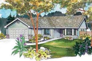 Ranch Exterior - Front Elevation Plan #124-468