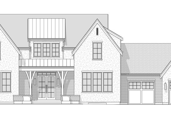 Exterior - Front Elevation 4 for European House Plan #1114-114 - 4 bed, 3.5 bath
