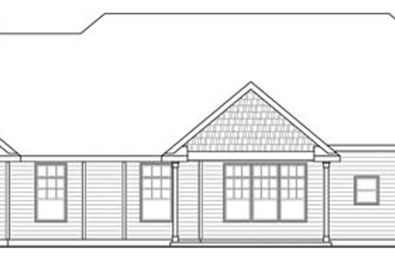 Home Plan - Exterior - Rear Elevation for Craftsman House Plan #124-846 - 3 bed, 2.5 bath