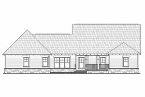 Exterior - Rear Elevation for Craftsman House Plan #21-308 - 4 bed, 2.5 bath