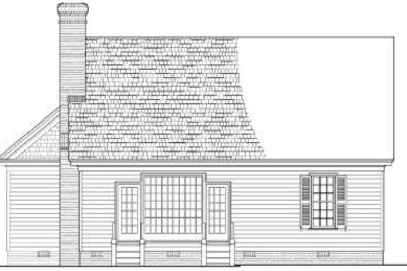 Dream House Plan - Exterior - Rear Elevation for Southern House Plan #137-121 - 3 bed, 2 bath
