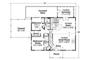 Cottage Style House Plan - 2 Beds 3 Baths 2475 Sq/Ft Plan #124-1157 