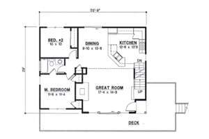 Floor Plan - Main Floor House Plan #67-629 - 3 bed, 2 bath