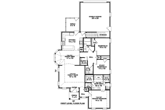 Floor Plan - Main Floor for Traditional House Plan #81-13706 - 2 bed, 2 bath