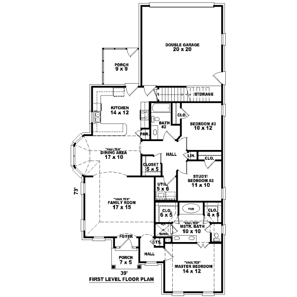 Traditional Floor Plan - Main Floor Plan #81-13706
