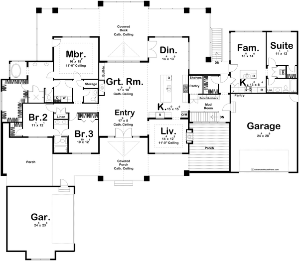 Home Plan - Beach Floor Plan - Main Floor Plan #455-311