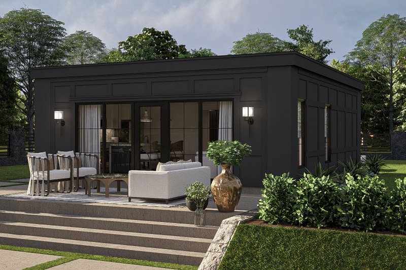 Modern Style House Plan - 1 Beds 1 Baths 648 Sq/Ft Plan #455-427
