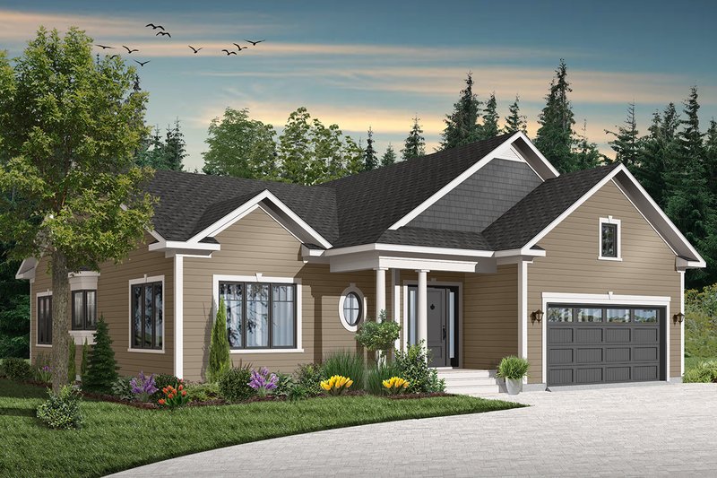 Home Plan - Exterior - Front Elevation 3 for Traditional House Plan #23-645 - 3 bed, 2 bath