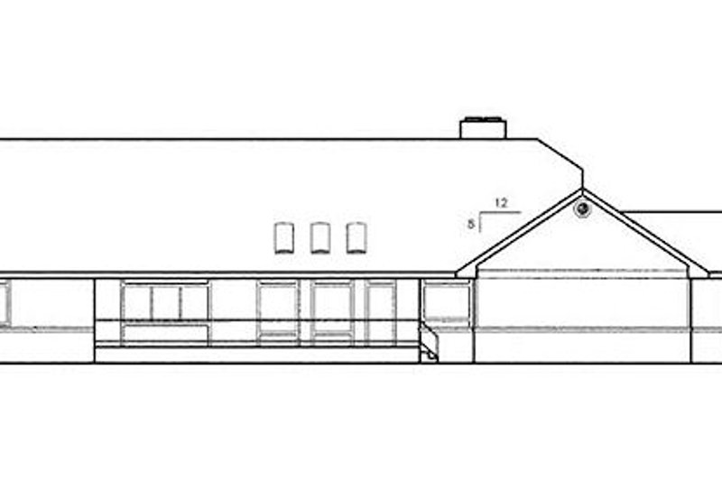Home Plan - Exterior - Rear Elevation for Country House Plan #60-165 - 4 bed, 3.5 bath