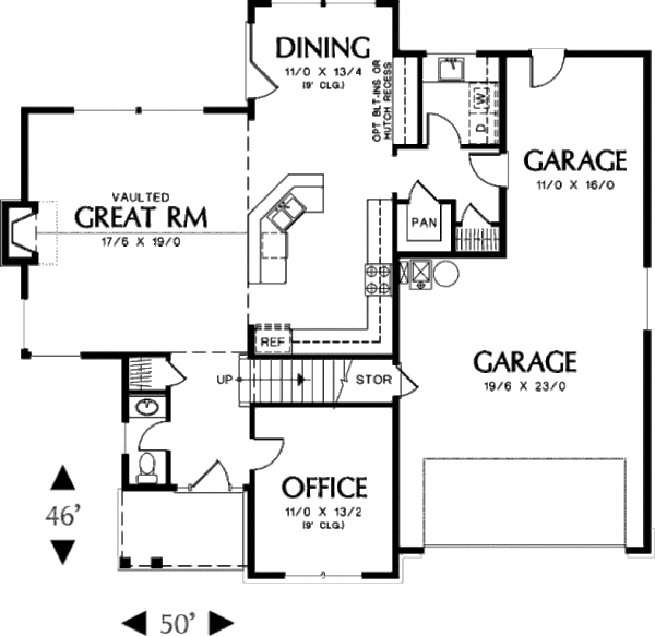 House Plan Design - Traditional Floor Plan - Main Floor Plan #48-396