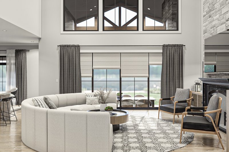 Architectural House Design - Interior - Family Room 1 for Craftsman House Plan #455-627 - 4 bed, 4.5 bath
