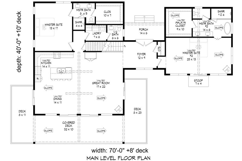 House Design - Floor Plan - Main Floor for Country House Plan #932-1052 - 4 bed, 4.5 bath