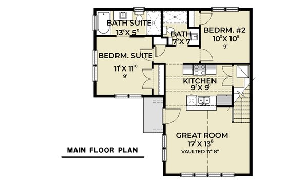 House Blueprint - Farmhouse Floor Plan - Main Floor Plan #1070-264