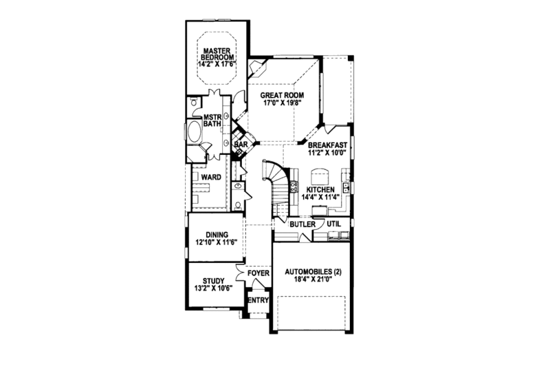 European Style House Plan - 4 Beds 2.5 Baths 3276 Sq/Ft Plan #141-345 ...