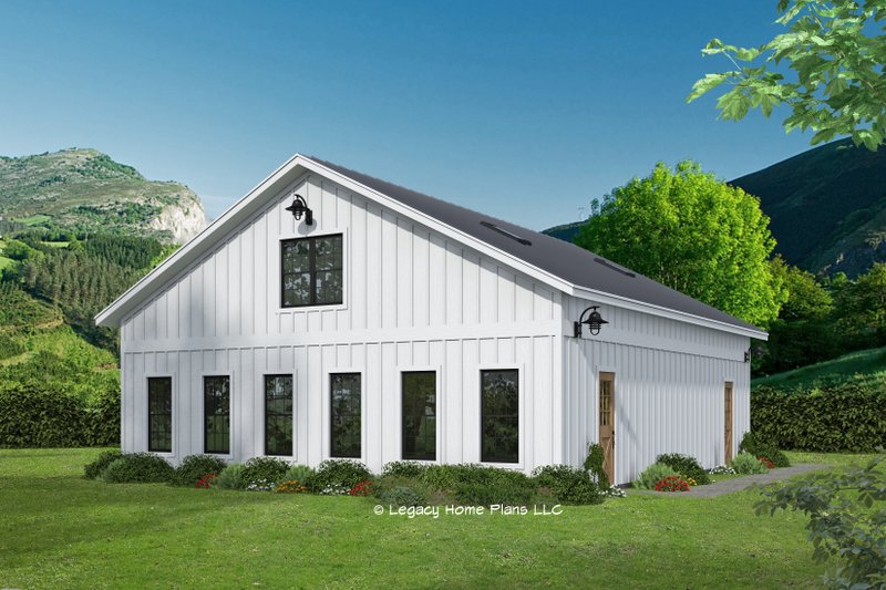 House Blueprint - Southern Exterior - Front Elevation Plan #932-906