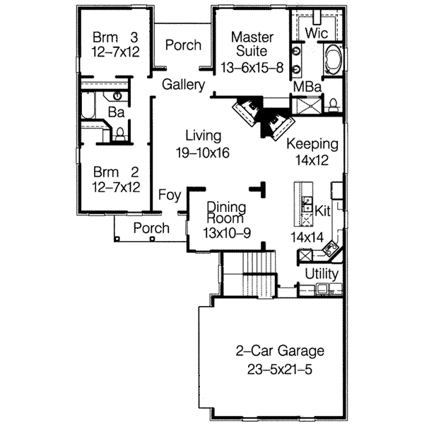 European Floor Plan - Main Floor Plan #15-274