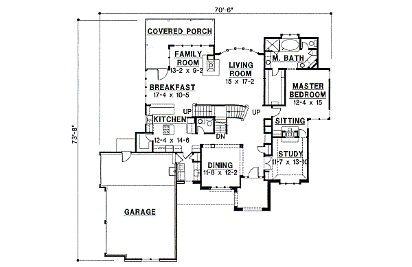 European Floor Plan - Main Floor Plan #67-428