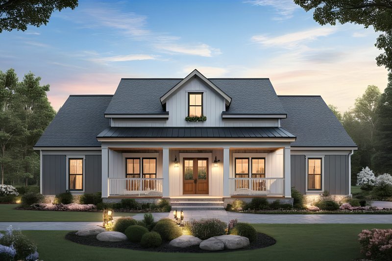 Home Plan - Farmhouse Exterior - Front Elevation Plan #21-495