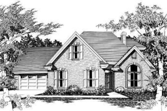 Exterior - Front Elevation for European House Plan #329-287 - 4 bed, 2.5 bath