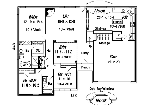 2100 square foot traditional home