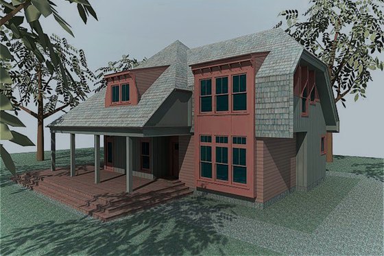 Exterior - Front Elevation for Bungalow House Plan #925-2 - 3 bed, 3.5 bath