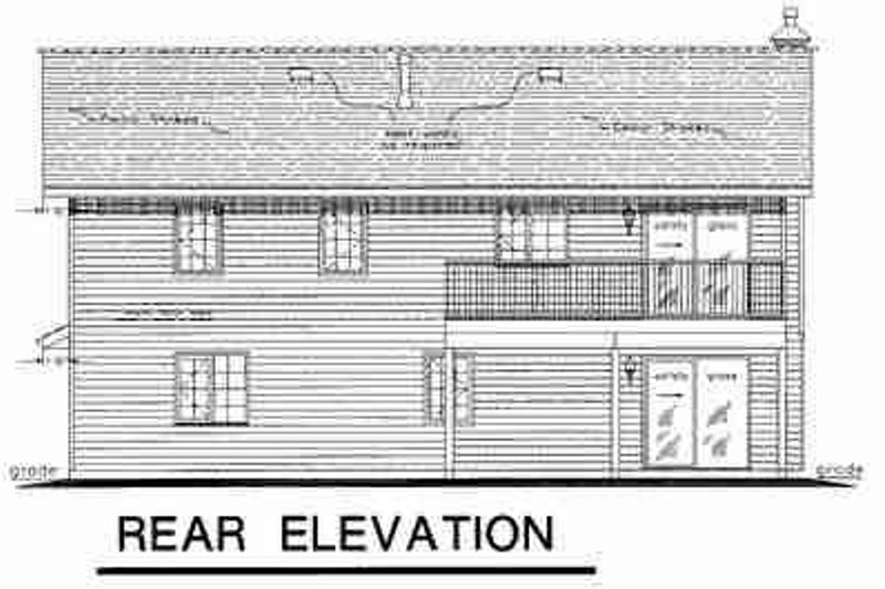 Home Plan - Exterior - Rear Elevation for Traditional House Plan #18-9231 - 4 bed, 2 bath