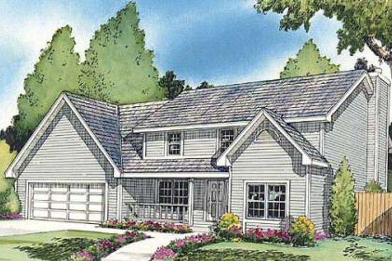 Exterior - Front Elevation 2 for Traditional House Plan #312-450 - 3 bed, 2.5 bath