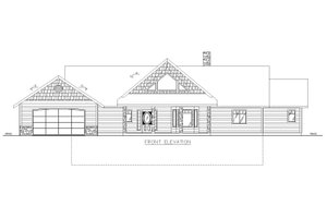 Exterior - Front Elevation 3 for Craftsman House Plan #117-1040 - 5 bed, 3 bath