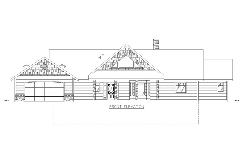 Home Plan - Exterior - Front Elevation 3 for Craftsman House Plan #117-1040 - 5 bed, 3 bath