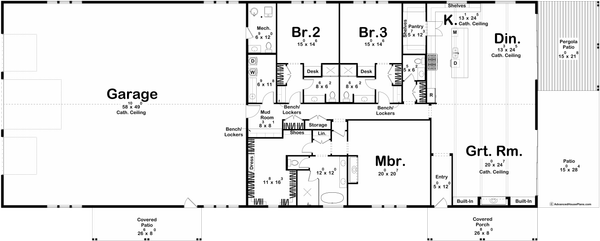 Home Plan - Barndominium Floor Plan - Main Floor Plan #455-542