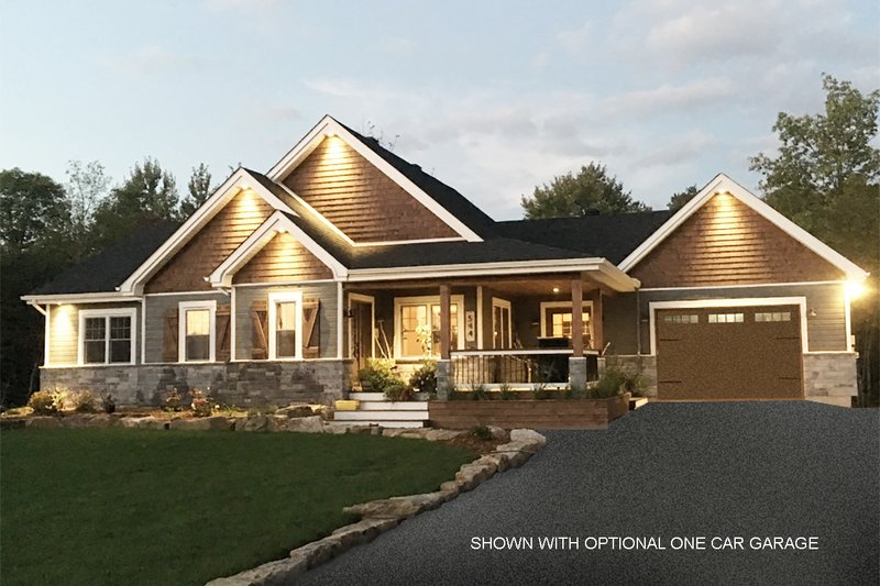 Dream House Plan - Exterior - Front Elevation 10 for Ranch House Plan #23-2565 - 2 bed, 1.5 bath