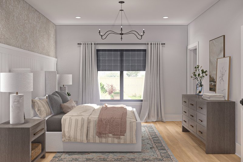 House Blueprint - Interior - Master Bedroom 1 for Modern House Plan #455-445 - 4 bed, 3 bath