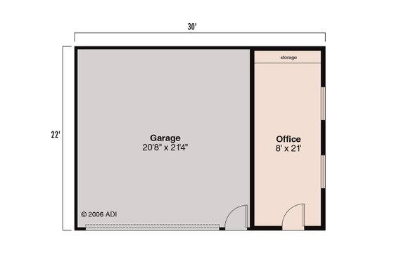 Floor Plan - Main Floor for Traditional House Plan #124-652, 0 bath