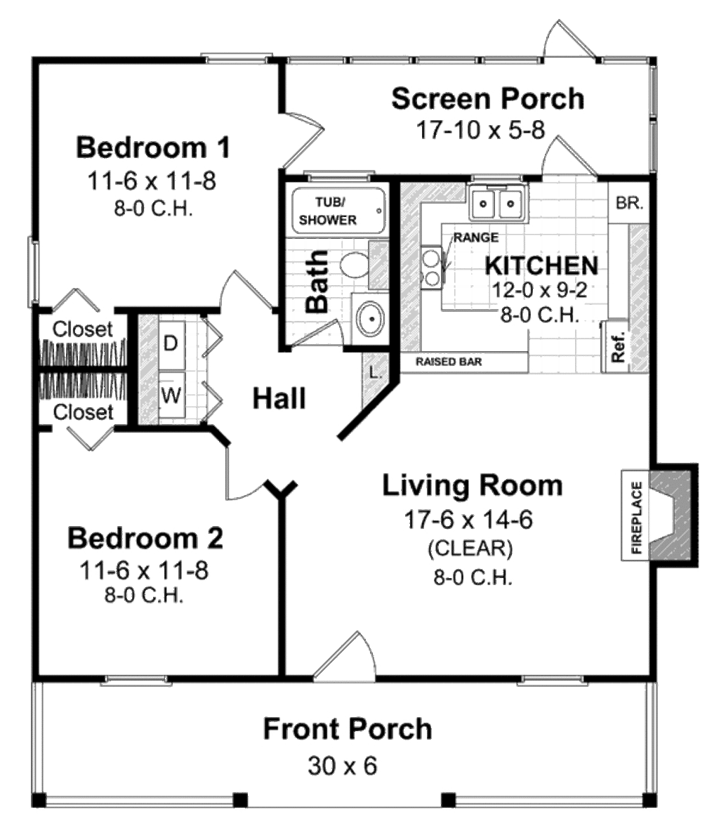 Cottage Style House Plan 2 Beds 1 Baths 800 Sq Ft Plan 21 169 Eplans cottage-style-house-plan-2-beds-1-baths-800-sq-ft-plan-21-169-eplans