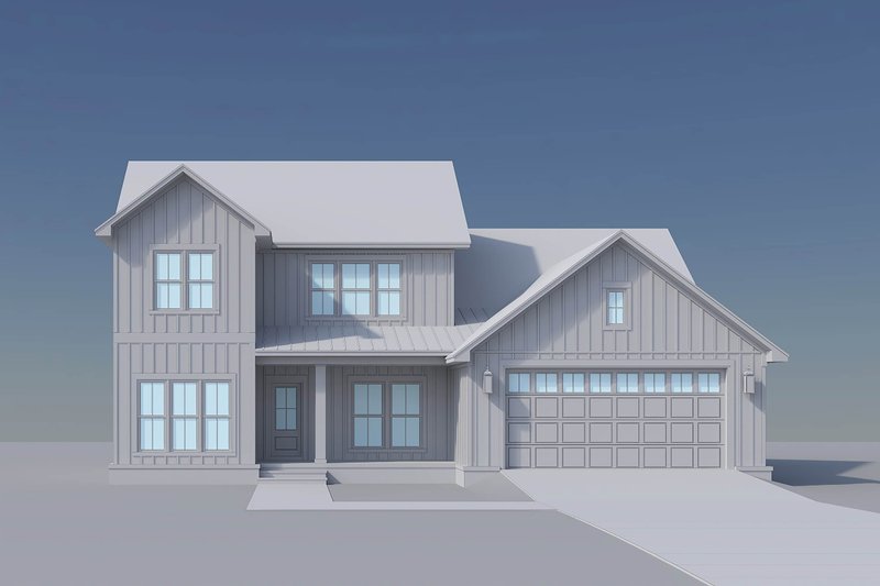 Dream House Plan - Exterior - Front Elevation 9 for Farmhouse House Plan #430-437 - 4 bed, 2.5 bath