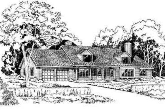 Exterior - Front Elevation for Traditional House Plan #312-406 - 4 bed, 2.5 bath