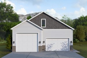 Exterior - Front Elevation 3 for Traditional House Plan #1060-224, 1.5 bath