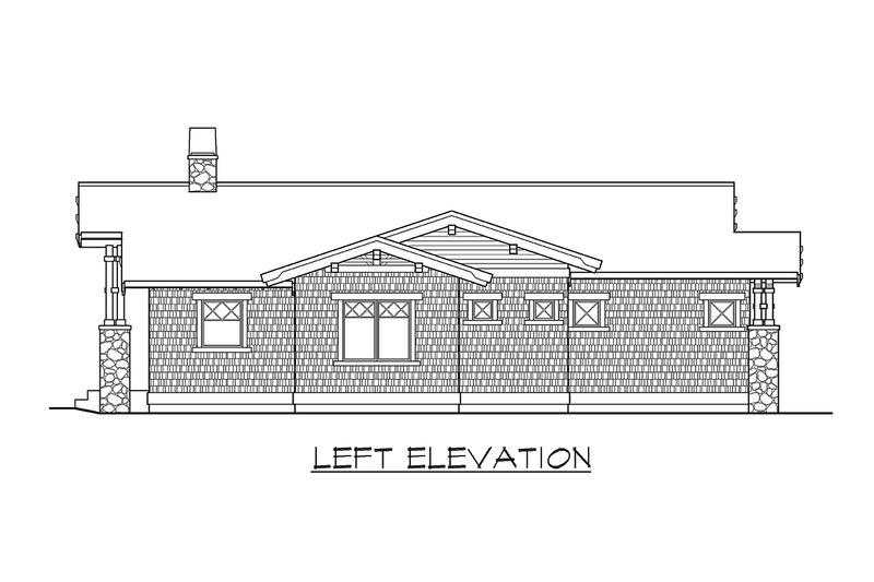 Home Plan - Exterior - Other Elevation 1 for Craftsman House Plan #132-194 - 2 bed, 2 bath