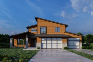 Contemporary Exterior - Front Elevation Plan #112-217