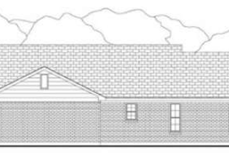 Home Plan - Exterior - Rear Elevation for Country House Plan #406-148 - 3 bed, 2 bath
