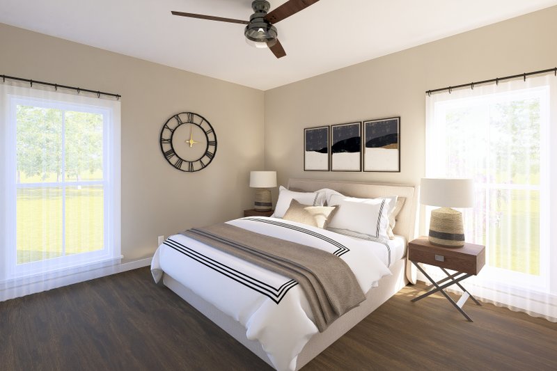 Home Plan - Interior - Bedroom 3 for Farmhouse House Plan #44-258 - 3 bed, 2 bath