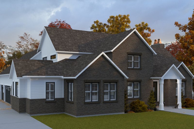 House Blueprint - Exterior - Front Elevation 5 for Farmhouse House Plan #1060-410 - 3 bed, 3.5 bath
