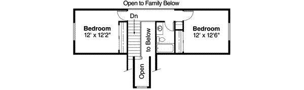 House Design - Traditional Floor Plan - Upper Floor Plan #124-403